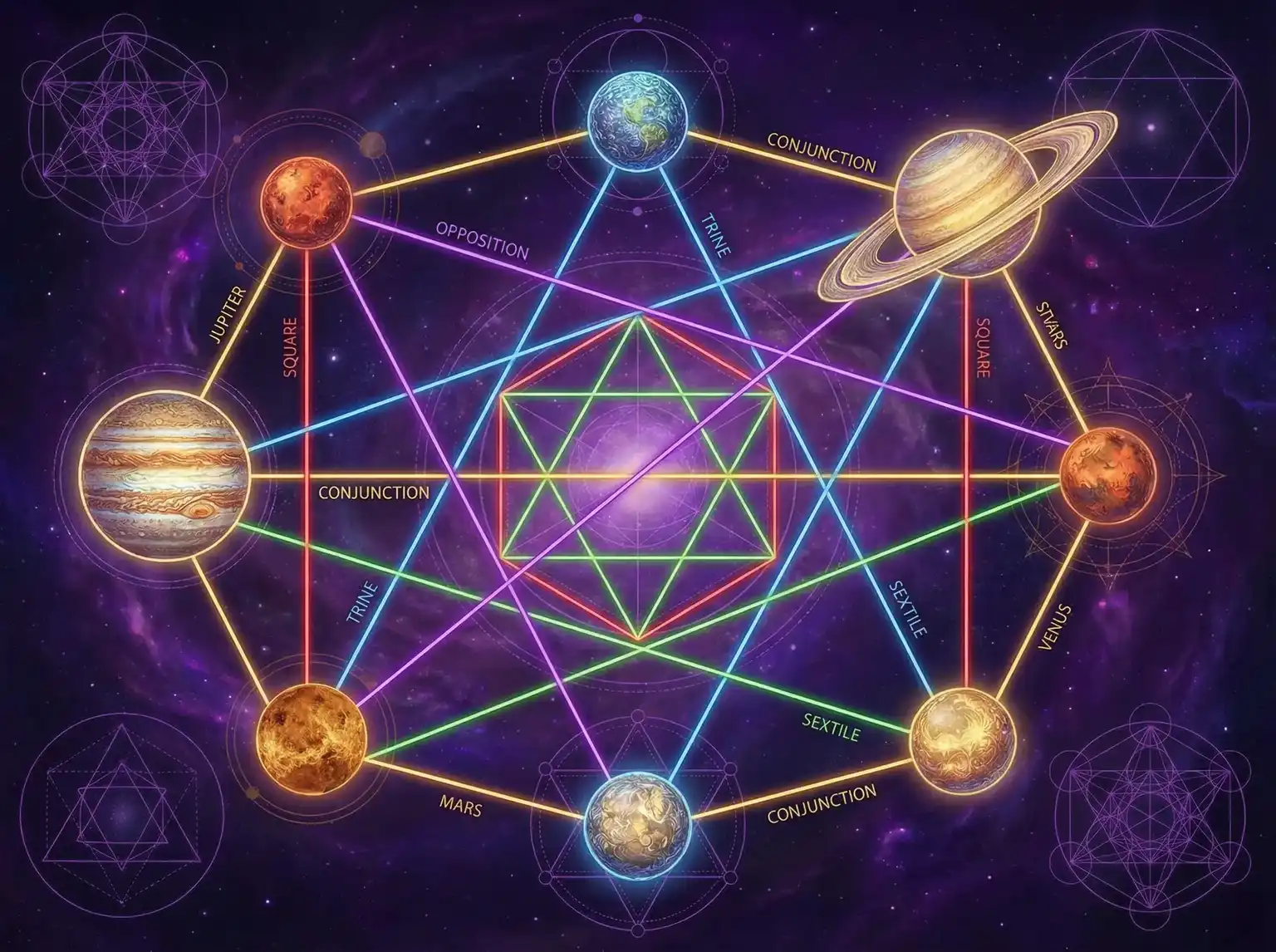 行星相位解读 - 有只僵尸暗恋你国语 | 占星学进阶